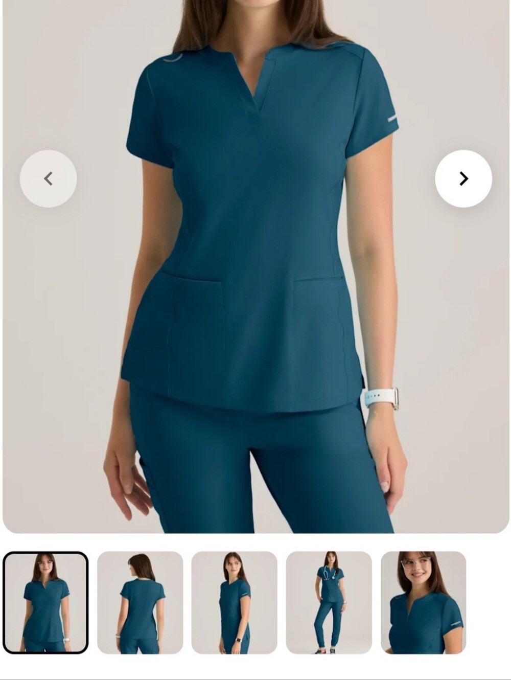 Skechers Bahama/Caribbean Blue Women's V-Neck Medical Scrub Top & Bottom